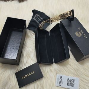 Versace Gold and Black Sunglasses